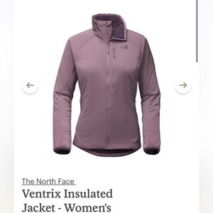 North Face Ventrix Insulated Jacket, large and in black plum. Good condition!